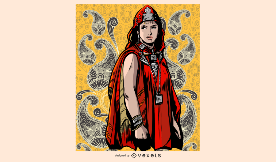 Red Dressed Woman Illustration Red Dressed Woman Illustration