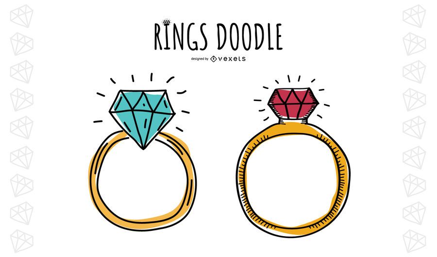 Rings Doodle Set Rings Doodle Set