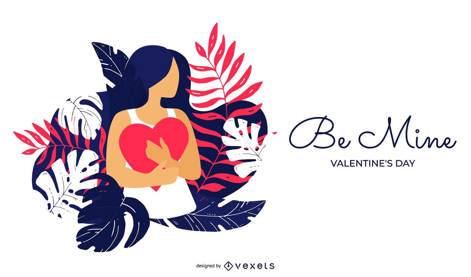 Be Mine Valentine's Day Illustration