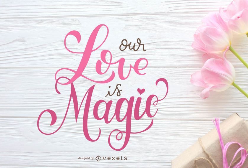 Nosso amor é mágico Lettering Design Nosso amor é mágico Lettering Design