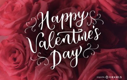 Cursive Happy Valentine's Day Lettering Design Cursive Happy Valentine's Day Lettering Design