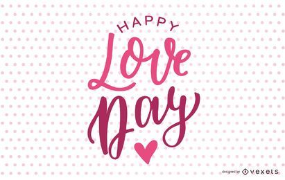 Design de letras feliz dia do amor