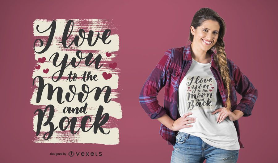 I love you to the moon and back t-shirt design I love you to the moon and back t-shirt design