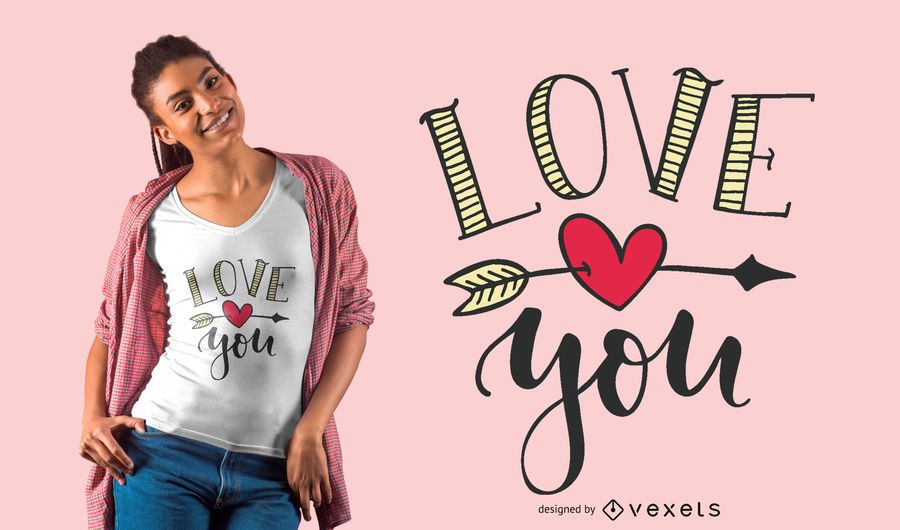 Love You T-shirt Design Love You T-shirt Design