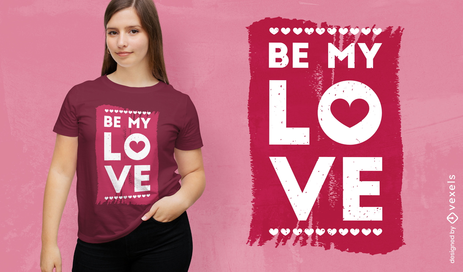 Design de camiseta Be My Valentine