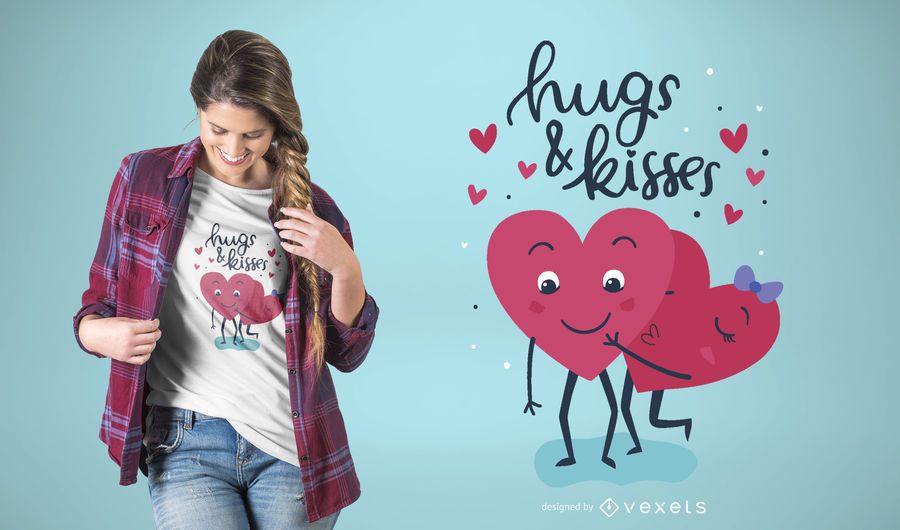 Hugs & Kisses T-shirt Design Hugs & Kisses T-shirt Design