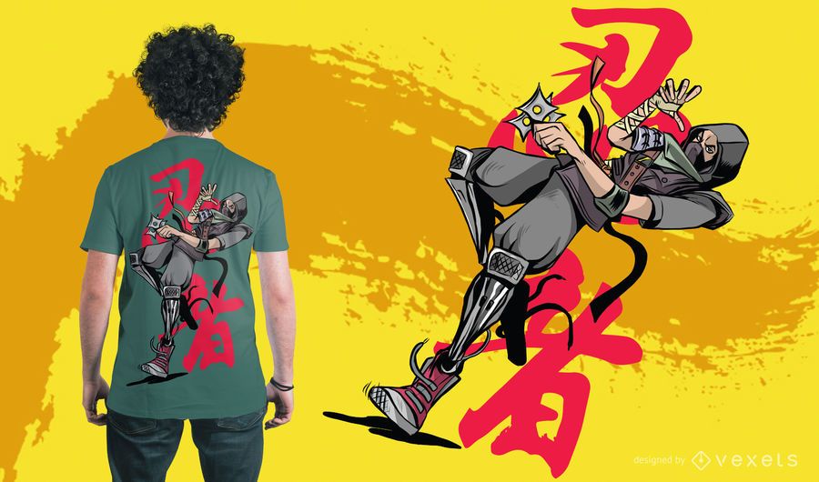 Diseo de camiseta ninja Diseo de camiseta ninja