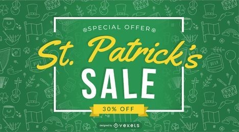 Design de oferta especial de venda de St. Patrick
