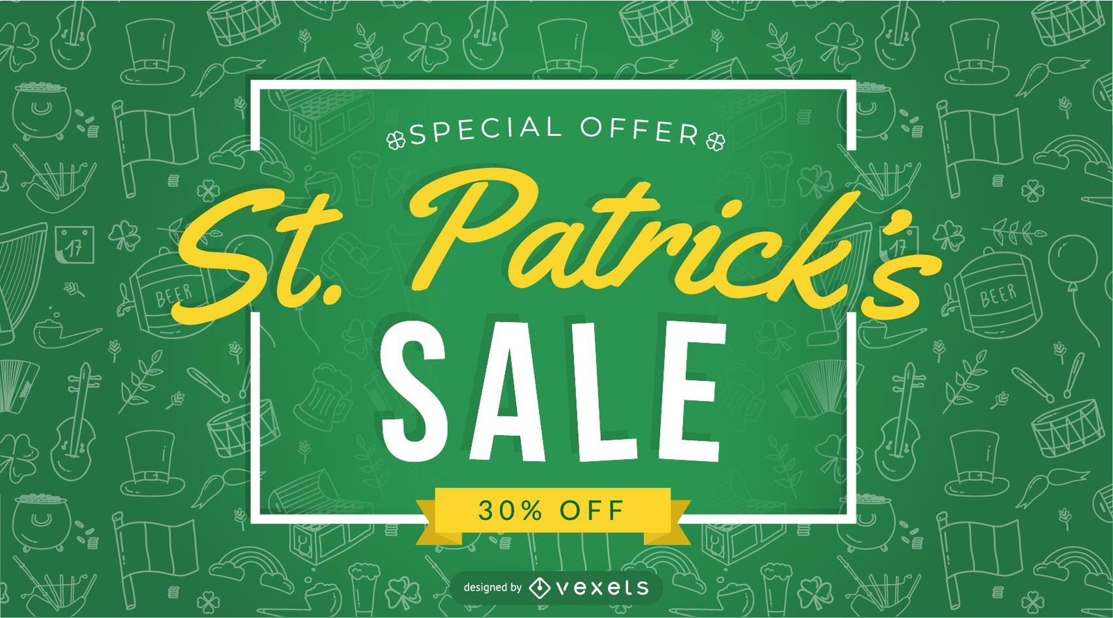 St. Patrick&#39;s Sale Sonderangebot Design