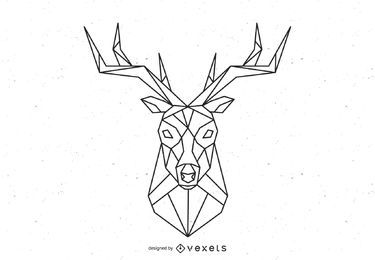 Polygonaler Rotwild-Vektor Polygonaler Rotwild-Vektor