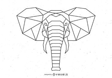 Elefante poligonal de diseño vectorial Elefante poligonal de diseño vectorial