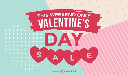 Valentinstag Sale Promo Design