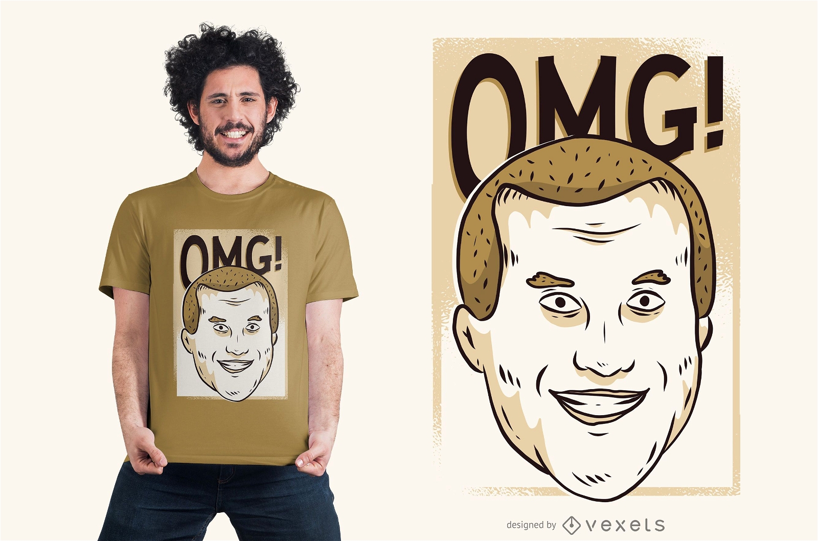 Diseño de camiseta OMG Meme
