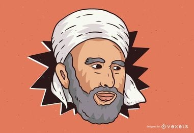 Ilustração de homem do Oriente Médio