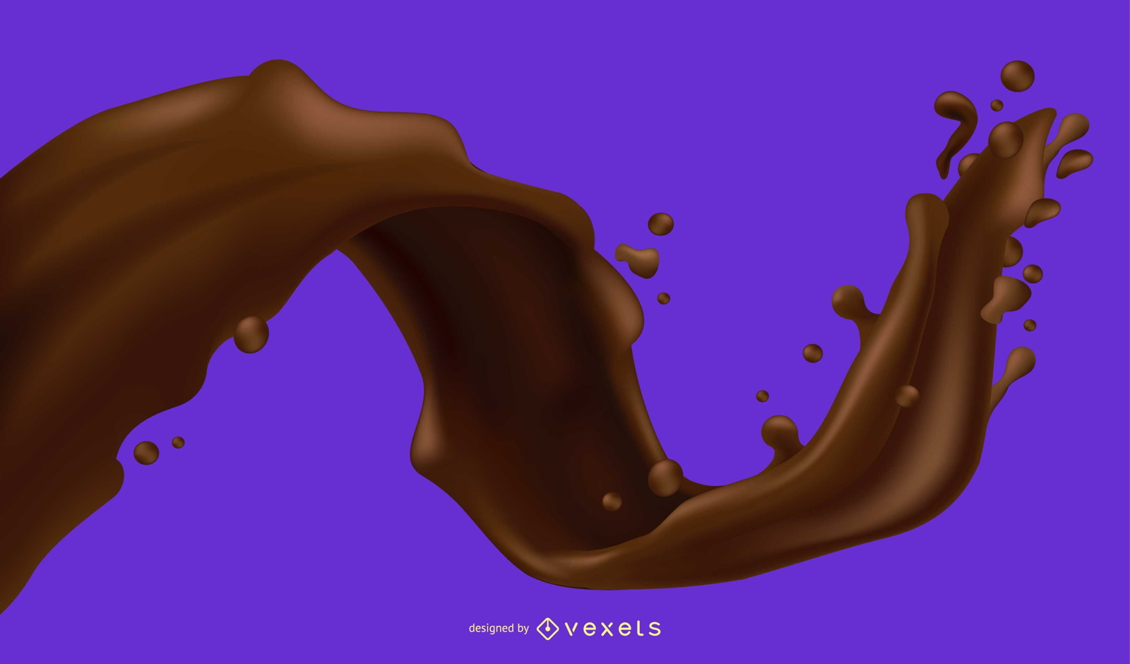 Ilustração realista de bebida de chocolate