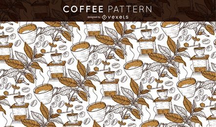 Padrão sem emenda de café Padrão sem emenda de café