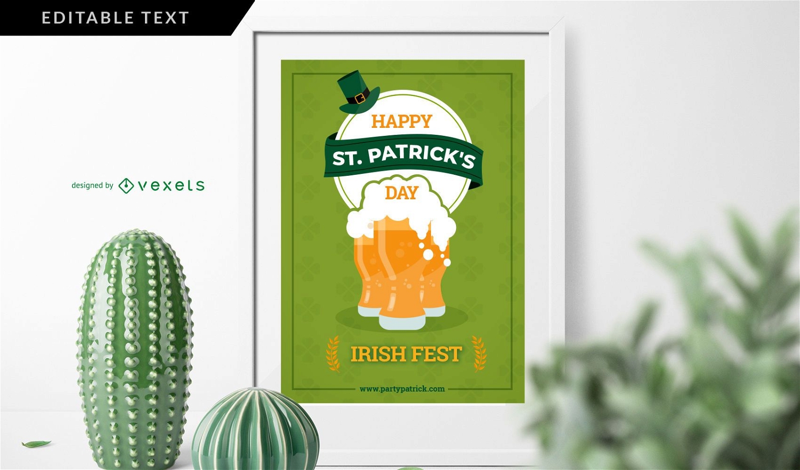 Irisches Festplakat zum St. Patrick&#39;s Day