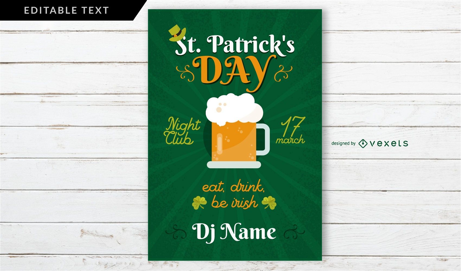 St. Patrick&#39;s Day Bierkrug Party Poster Design