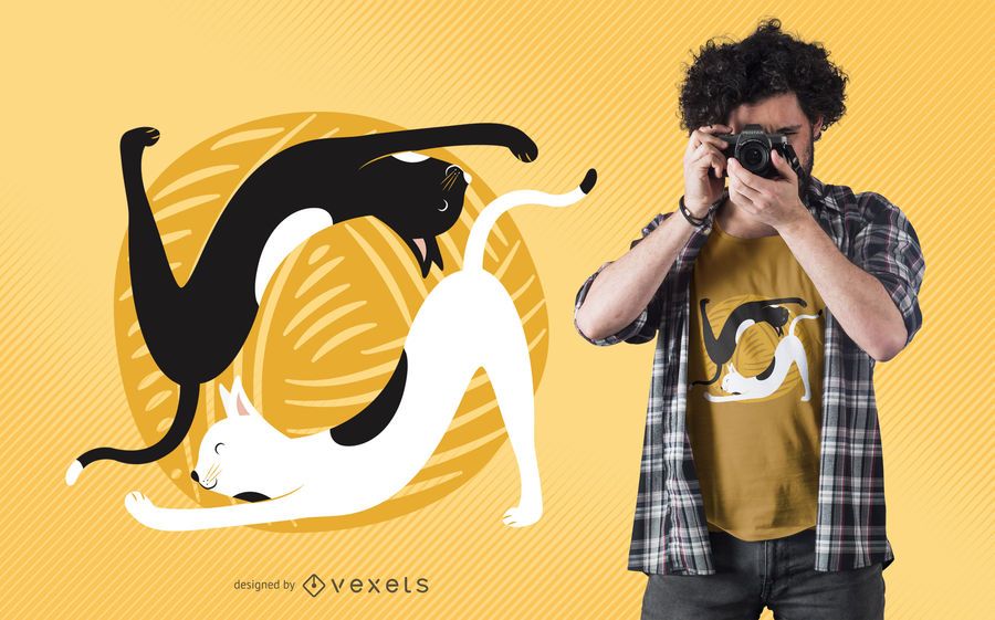 Cat Yoga t-shirt design Cat Yoga t-shirt design