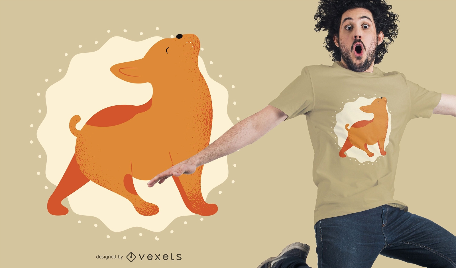 Diseño de camiseta de yoga para perros y mascotas.