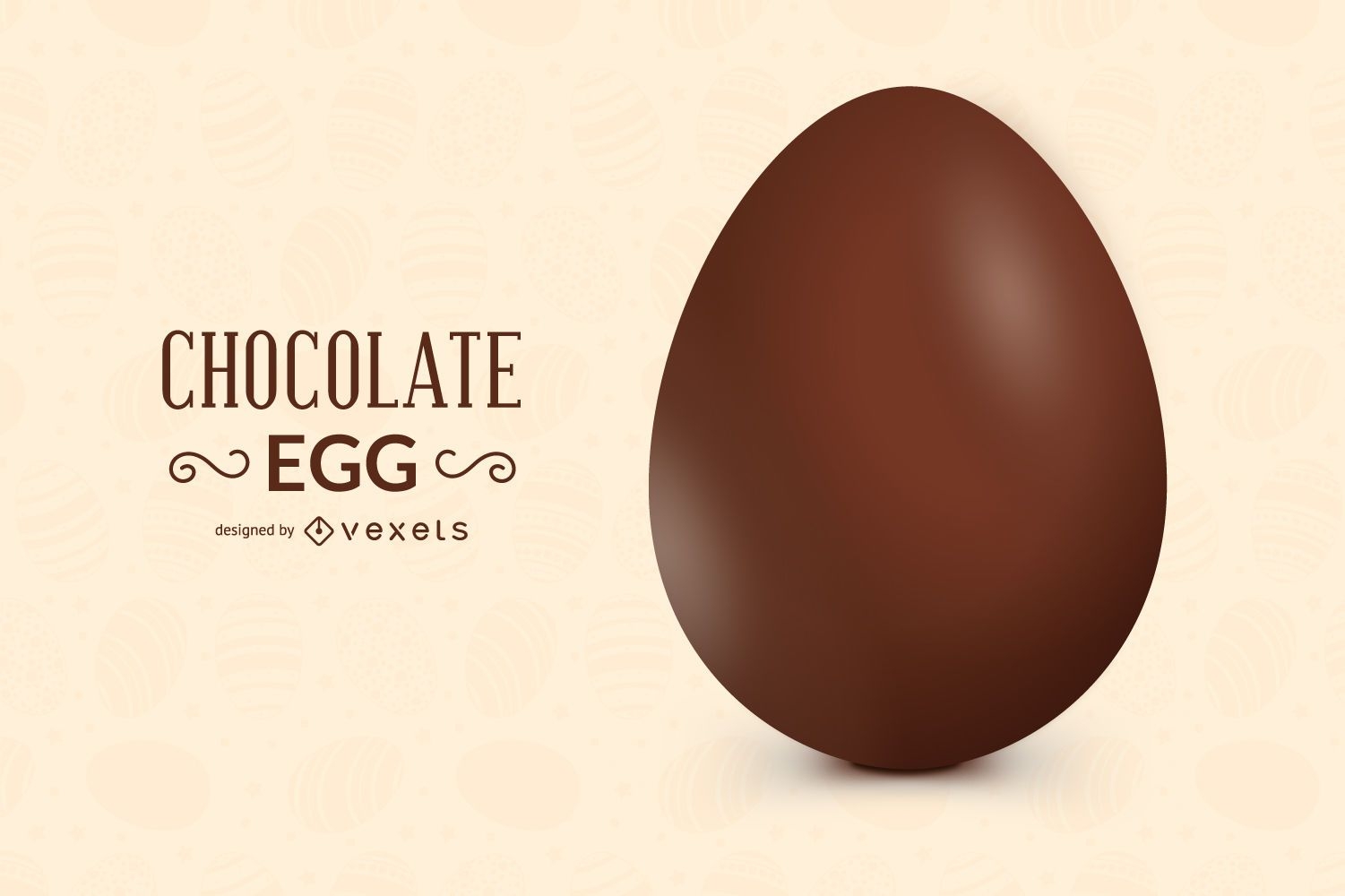 Design 3D de ovo de chocolate