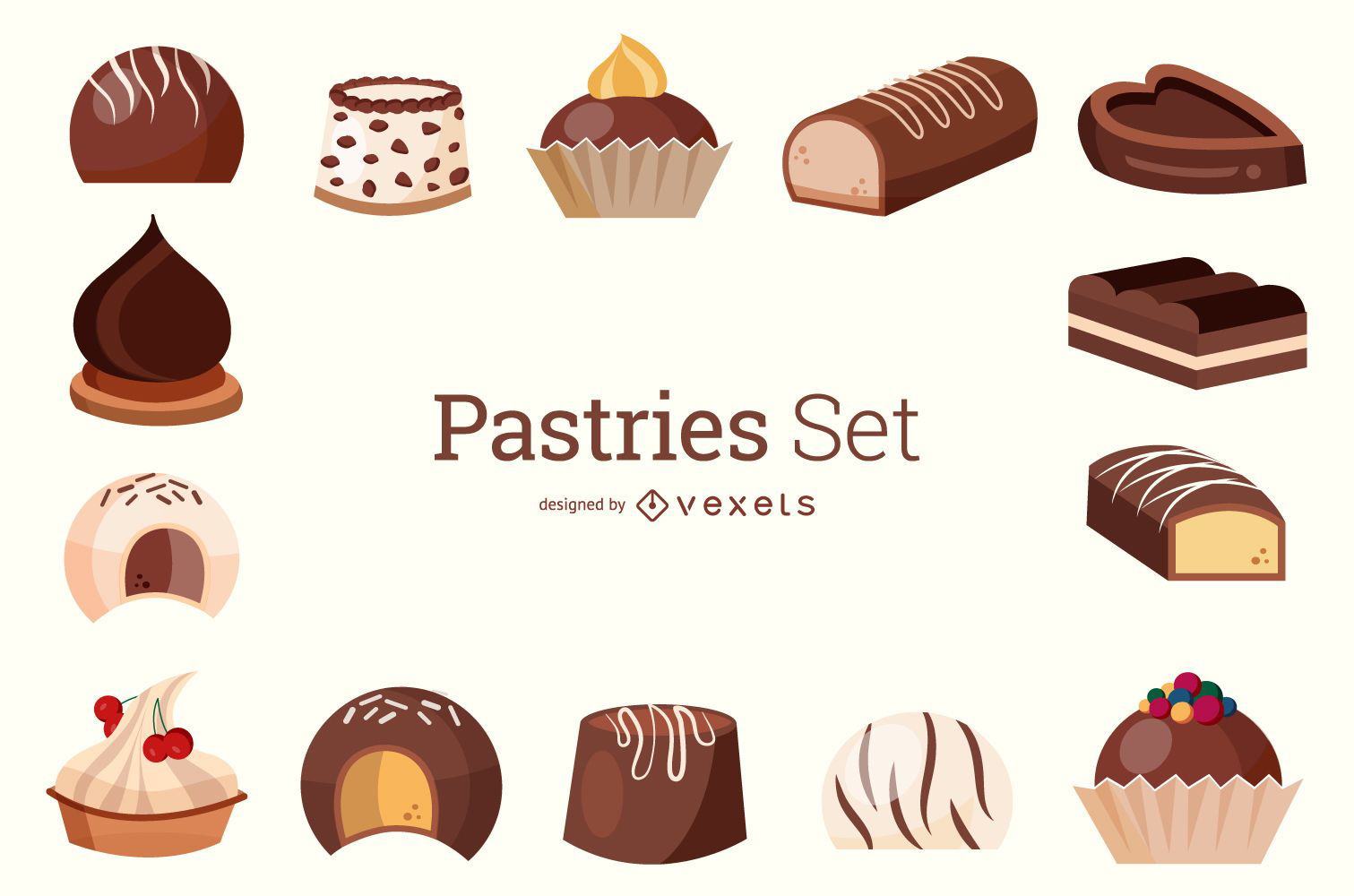 Pastries Set Illustration