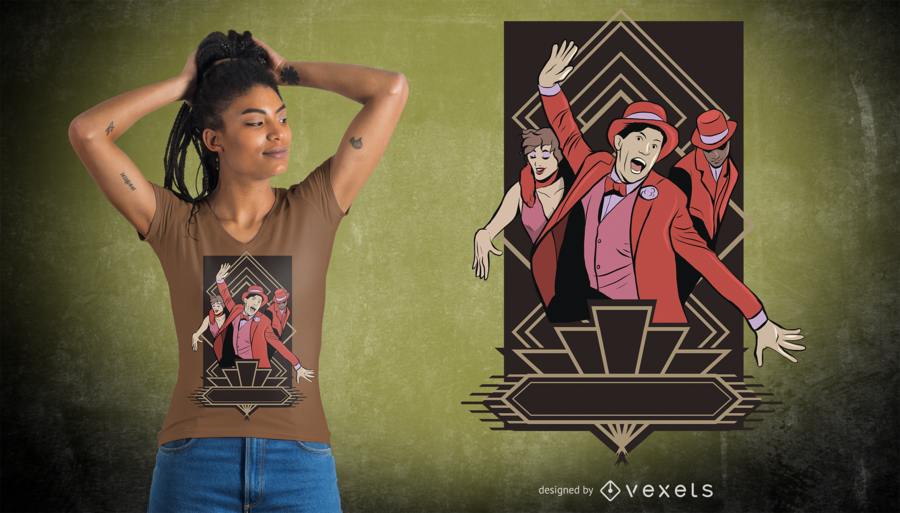 Diseño de camiseta Gatsby Party Diseño de camiseta Gatsby Party