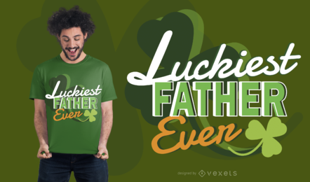 Diseo de camiseta de padre afortunado Diseo de camiseta de padre afortunado