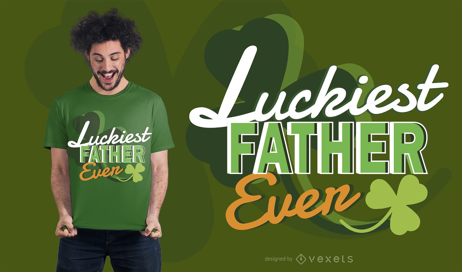 Design de camiseta do Lucky Father
