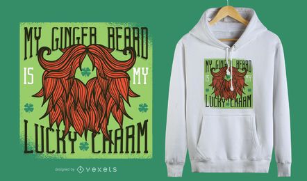 Projeto do t-shirt da barba do gengibre Projeto do t-shirt da barba do gengibre