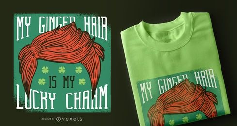 Diseño de camiseta de pelo de jengibre