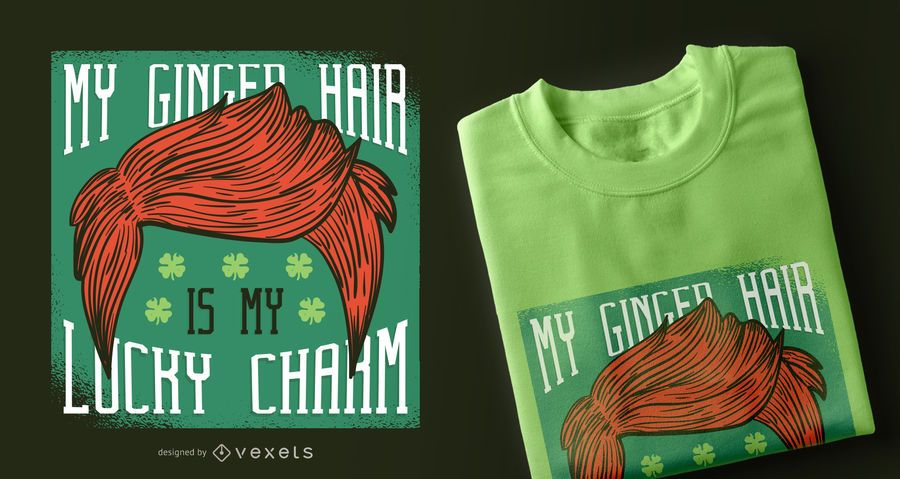 Projeto do t-shirt do cabelo do gengibre Projeto do t-shirt do cabelo do gengibre
