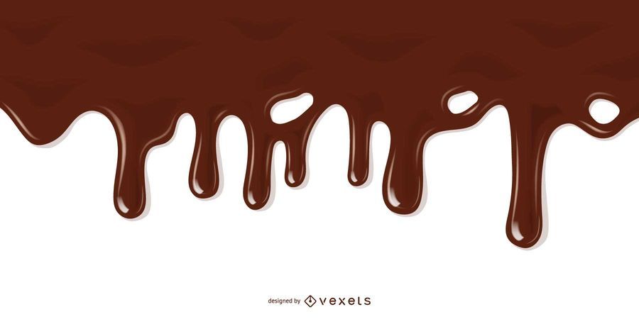 Realistic Melted Chocolate Illustration Realistic Melted Chocolate Illustration