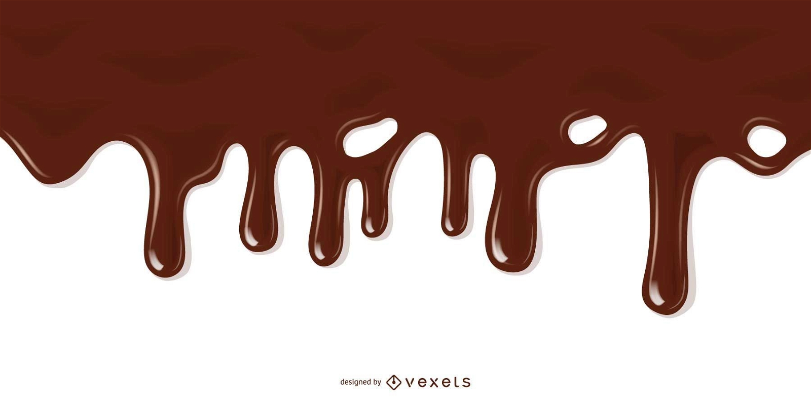 Ilustração realista de chocolate derretido