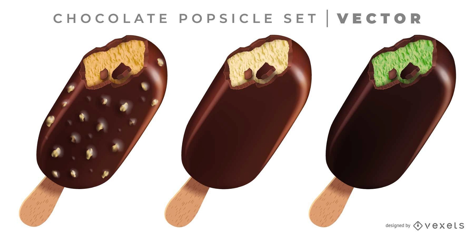3D Chocolate Popsicle Set