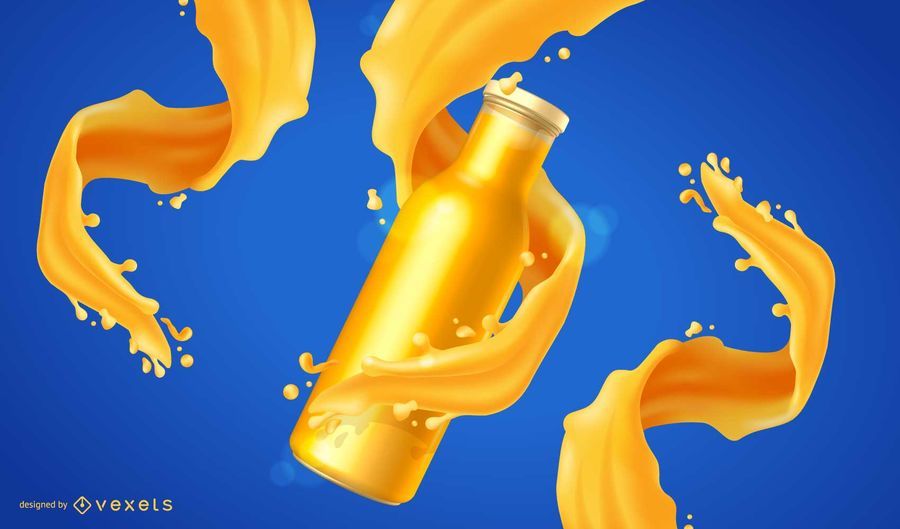Realistic Orange Juice Illustration Realistic Orange Juice Illustration