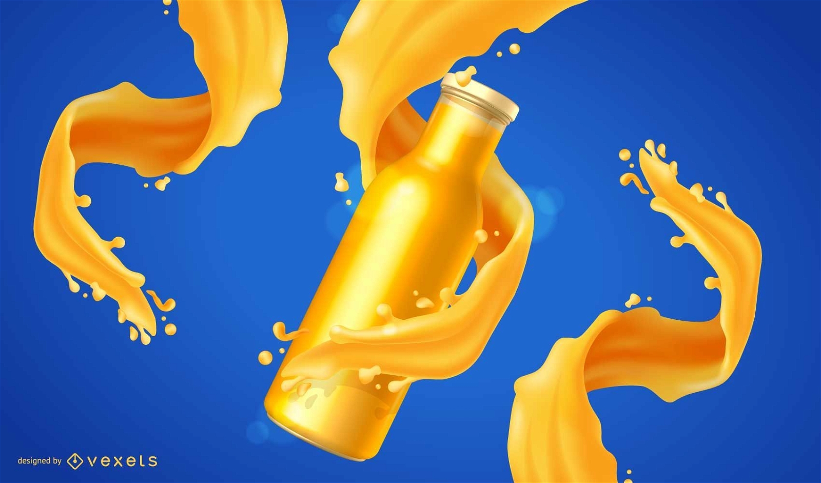 Realistic Orange Juice Illustration