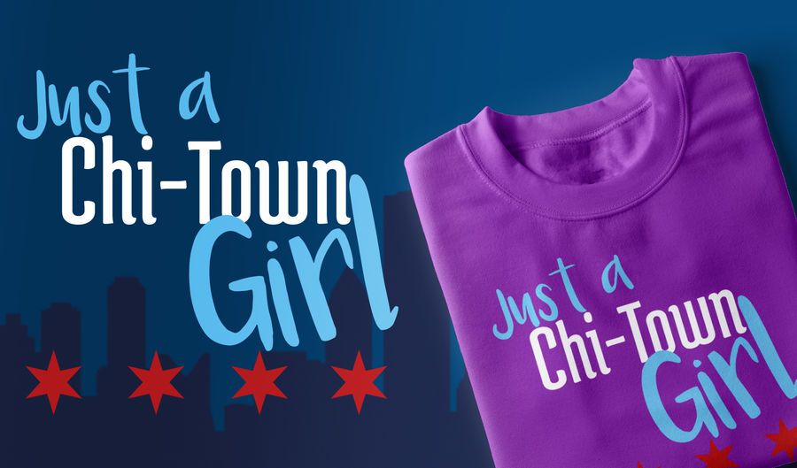 Chi-Town Girl t-shirt design Chi-Town Girl t-shirt design