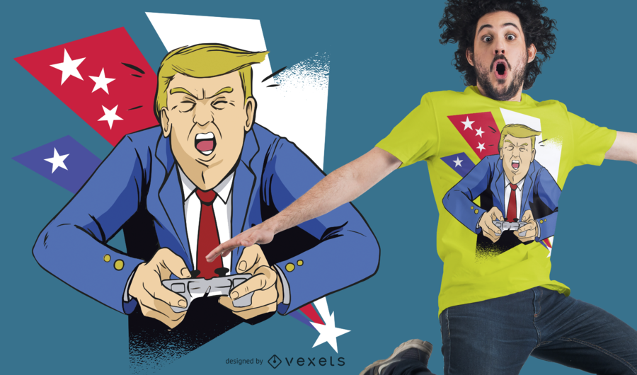 Gamer Trump T-Shirt Design Gamer Trump T-Shirt Design
