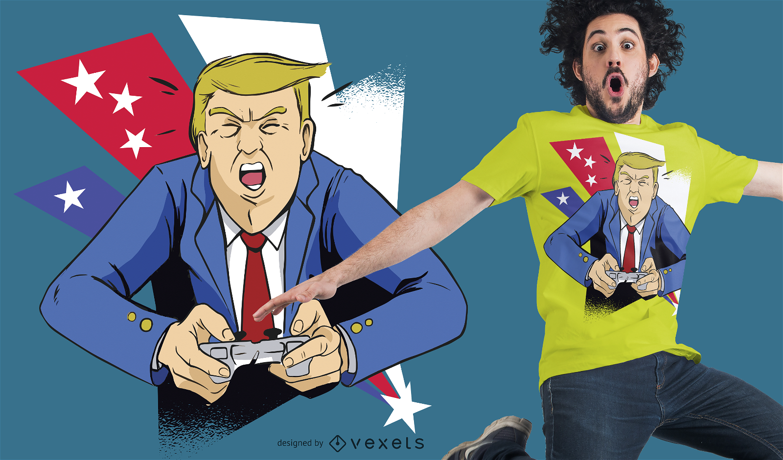 Design de camisetas Gamer Trump