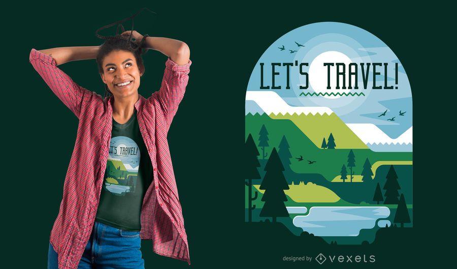 Im Freien Reise T-Shirt Design Im Freien Reise T-Shirt Design