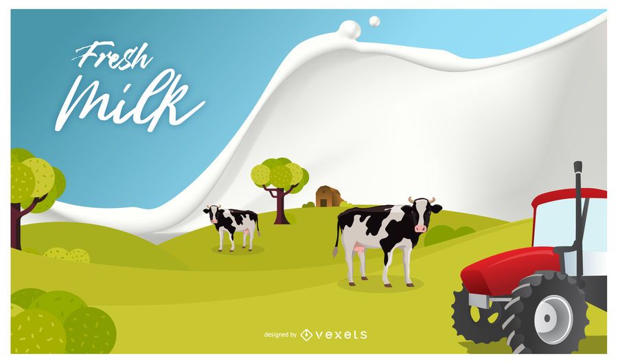 Frische Milch Poster Design Frische Milch Poster Design