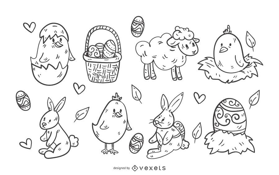 Conjunto de iconos del domingo de Pascua Conjunto de iconos del domingo de Pascua