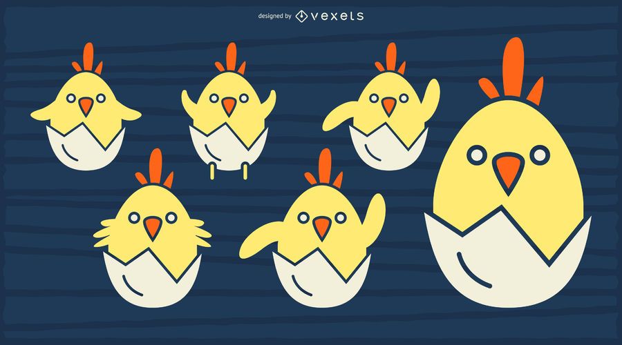 Yellow Chicks Hatching Design Yellow Chicks Hatching Design