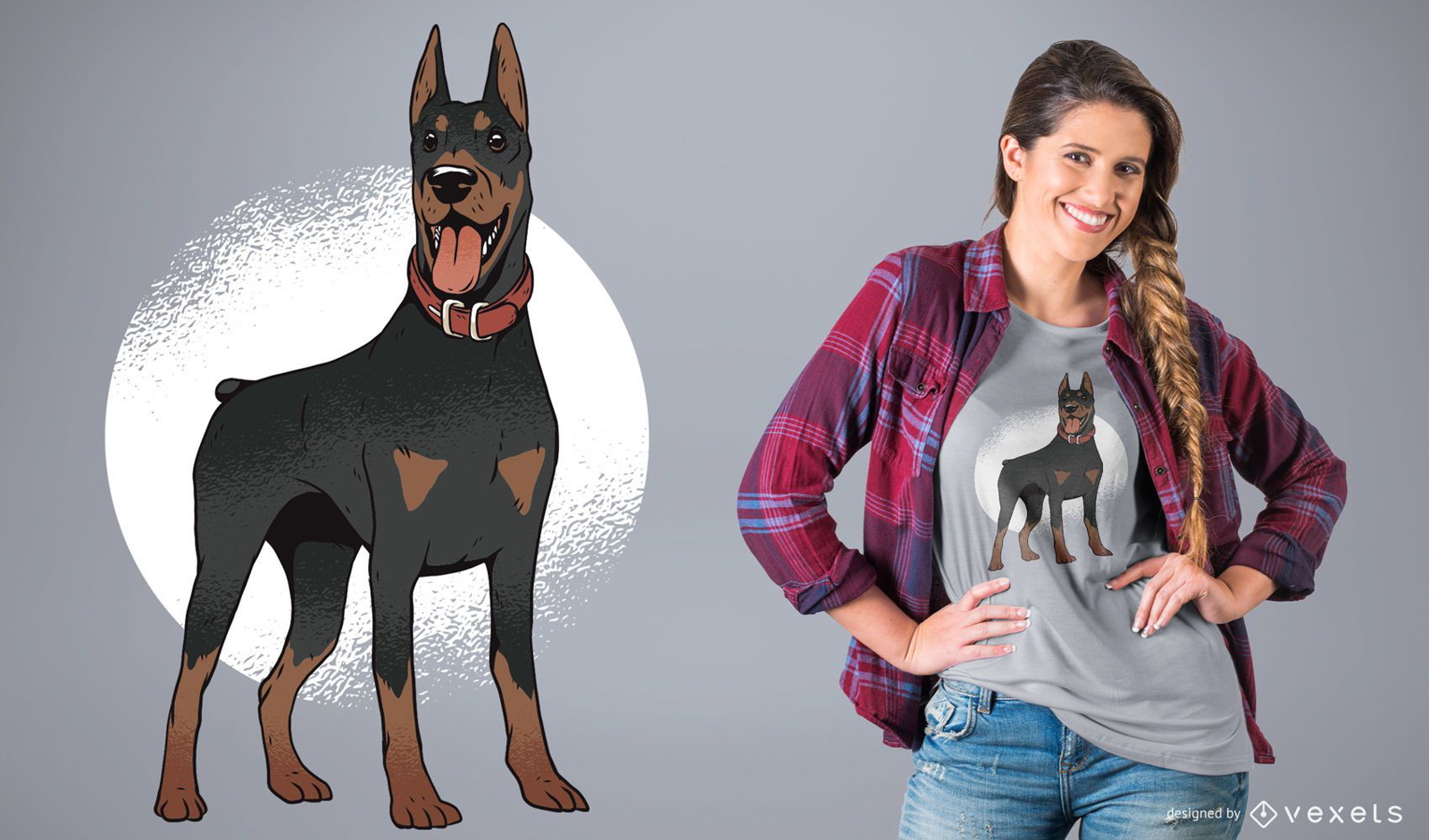 Doberman Dog T-Shirt Design