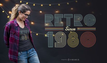 Diseño de camiseta Retro Décade