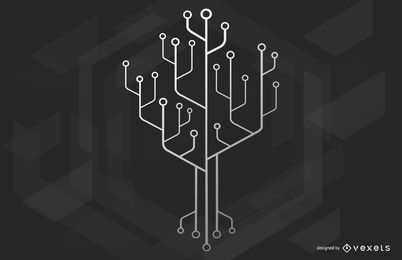 Chip Technology Tree Illustation Chip Technology Tree Illustation