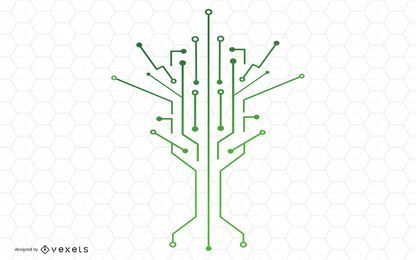Tecnologia arbol diseño vectorial Tecnologia arbol diseño vectorial