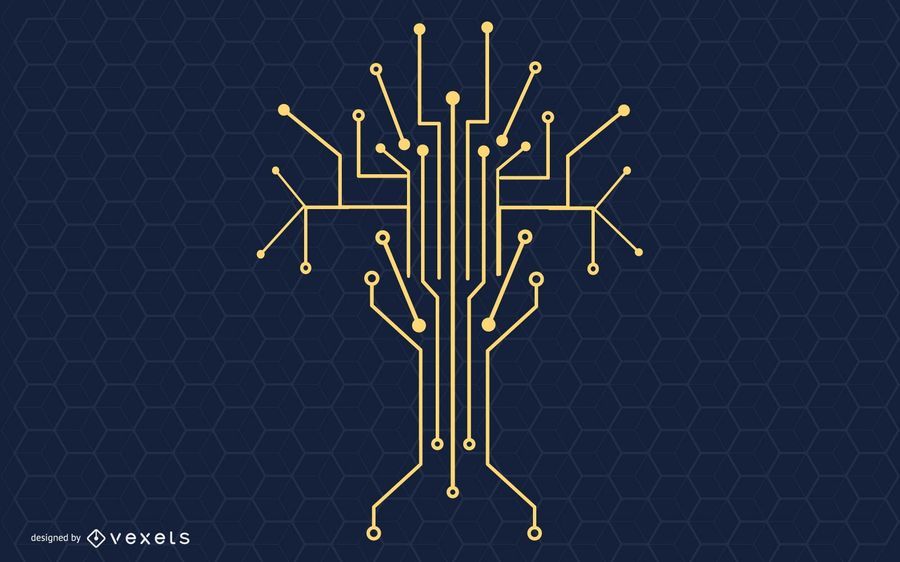 Technology Tree Vector Illustration Technology Tree Vector Illustration