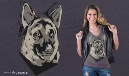 Design de camisetas para animais de estimação pastor alemão